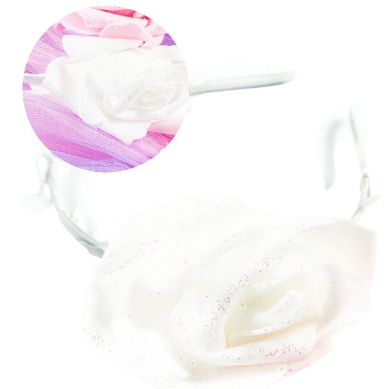 Wianek opaska z kwiatem kolory