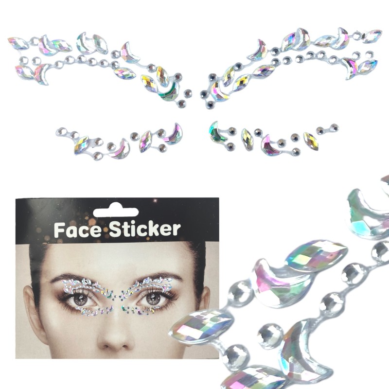 Holograficzne Kryształki Naklejki FaceGem