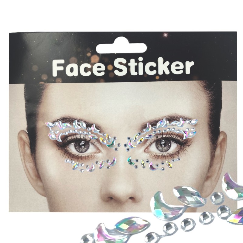 Holograficzne Kryształki Naklejki FaceGem