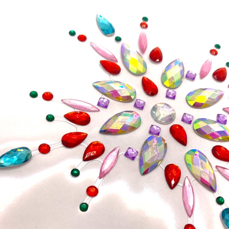 Kryształki naklejki biżuteria dekolt festiwal FaceGem