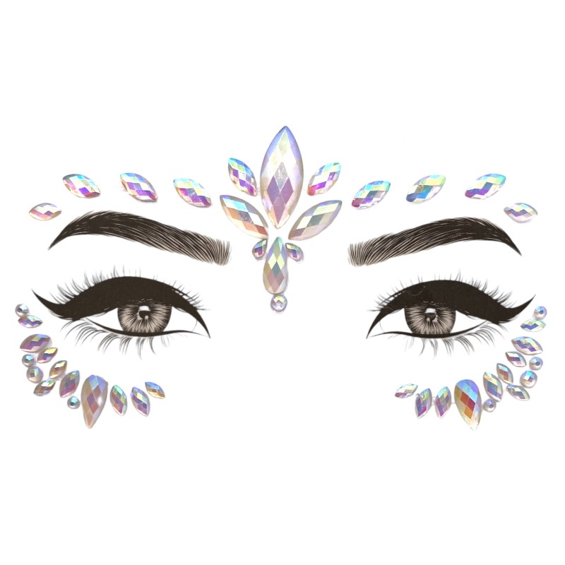 Kryształki fluo Glow in the dark night FaceGem