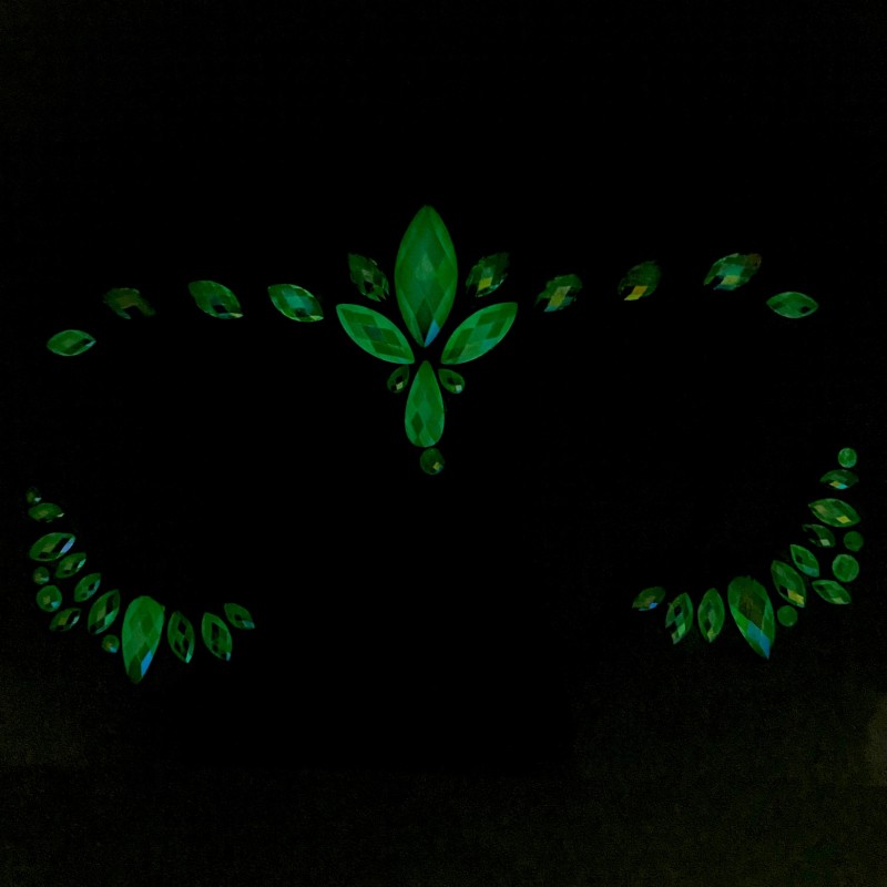 Kryształki fluo Glow in the dark night FaceGem