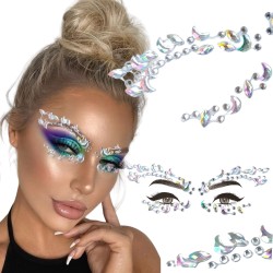 Holograficzne Kryształki Naklejki FaceGem