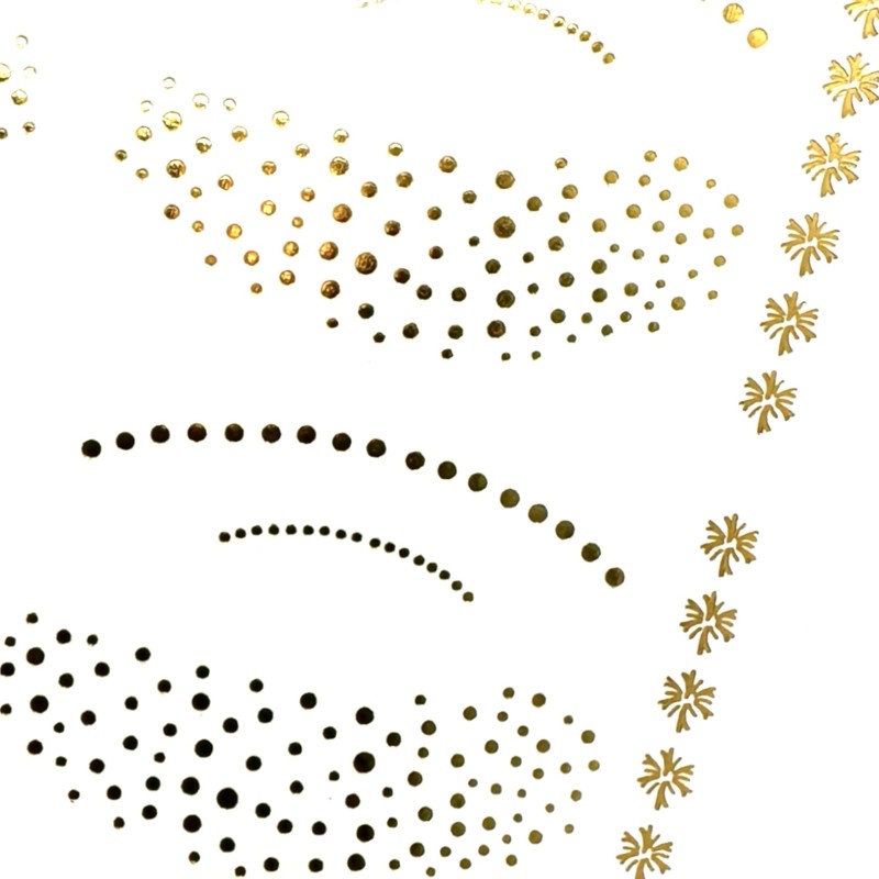 Flash tattoo złota henna złoty tatuaże floral boho