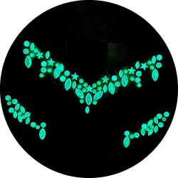 Kryształki na twarz Glow in the Dark FaceGem zestaw UV