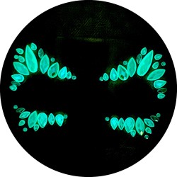 Kryształki na twarz Glow in the Dark FaceGem samoprzylepne