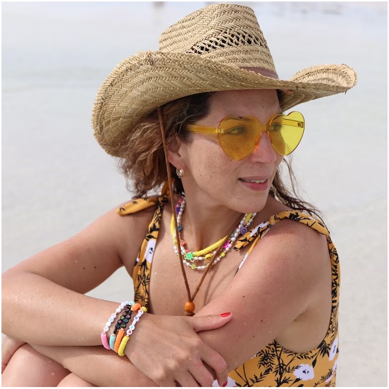 Koraliki 6mm różowe kółka