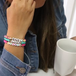 Koraliki 6mm różowe kółka