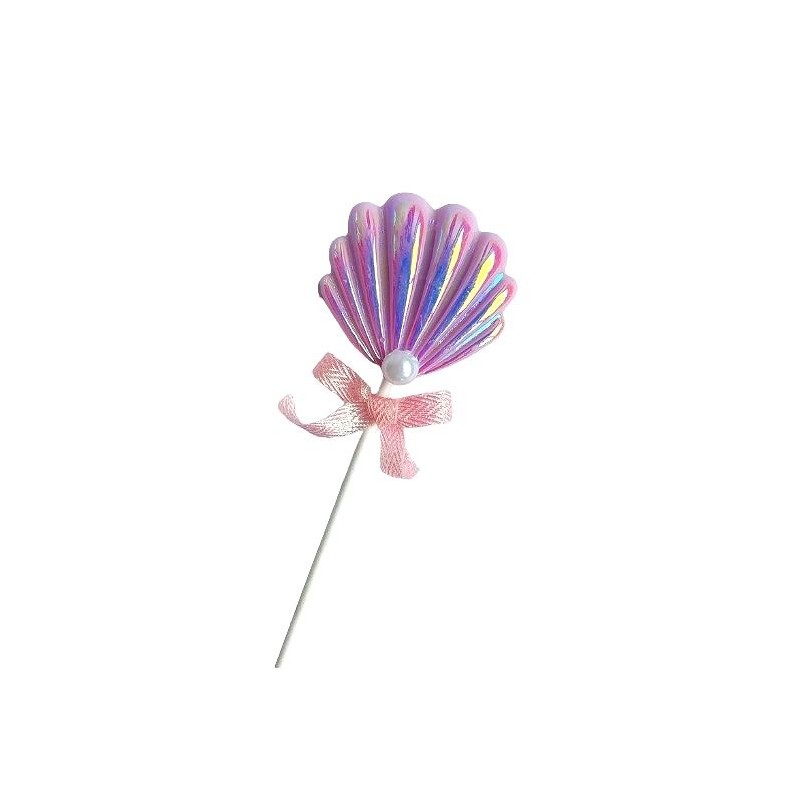 Topper Dekoracja Muszla Syrenka z Perłą 12cm