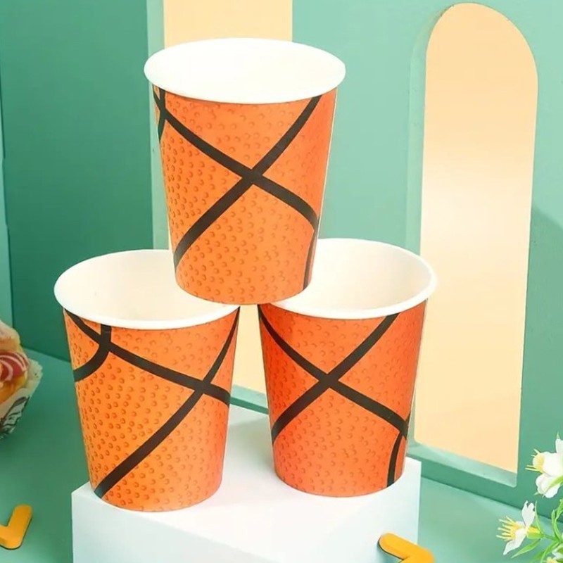 Kubeczki papierowe sport koszykówka 6szt