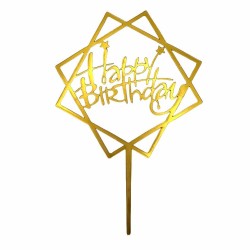 Topper złoty napis Happy...