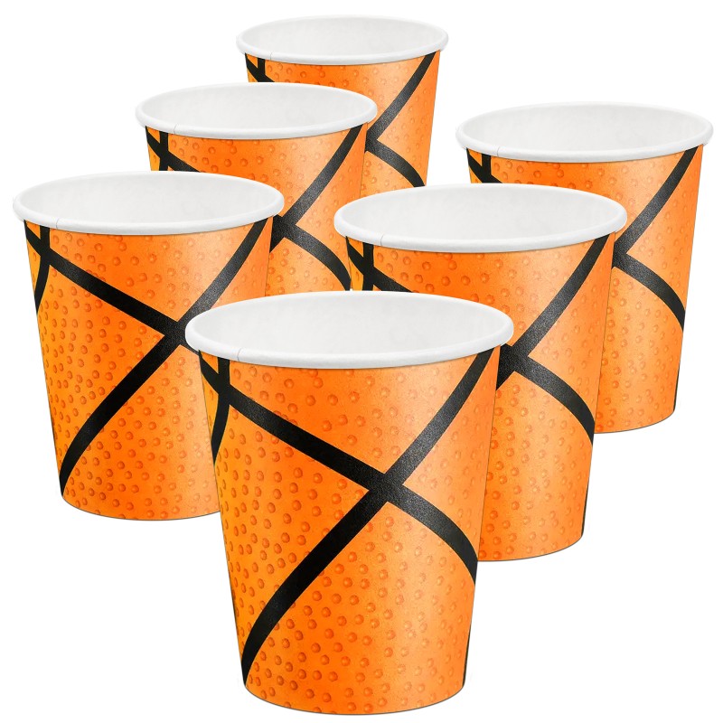 Talerzyki kubeczki papierowe zestaw imprezowy koszykówka sport