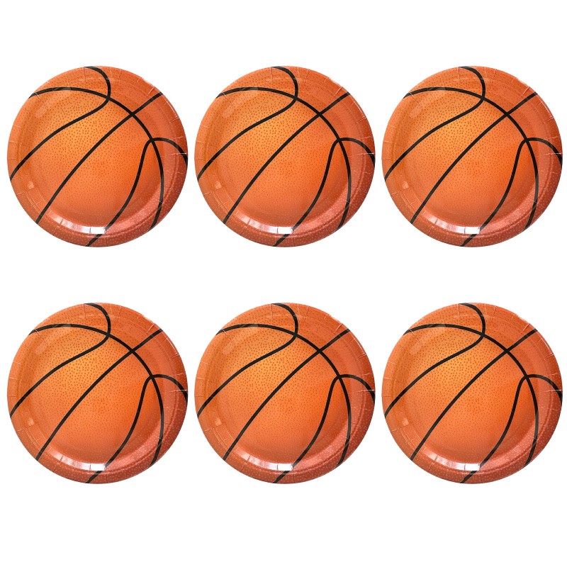 Talerzyki kubeczki papierowe zestaw imprezowy koszykówka sport