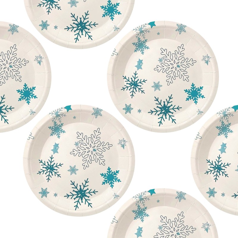 Talerzyki papierowe 18 cm księżniczka lodu 6 szt