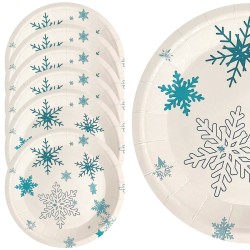 Talerzyki papierowe 18 cm księżniczka lodu 6 szt