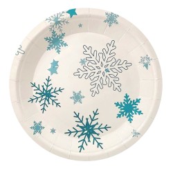 Talerzyki papierowe 18 cm księżniczka lodu 6 szt