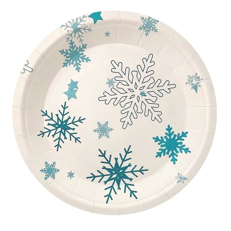 Talerzyki papierowe 18 cm księżniczka lodu 6 szt