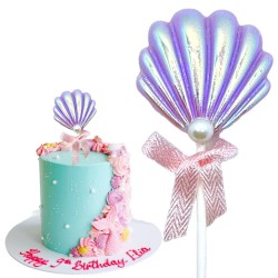 Topper Dekoracja Muszla Syrenka z Perłą 12cm