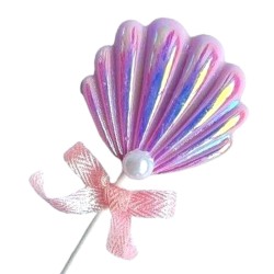 Topper Dekoracja Muszla Syrenka z Perłą 12cm
