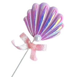 Topper Dekoracja Muszla Syrenka z Perłą 12cm