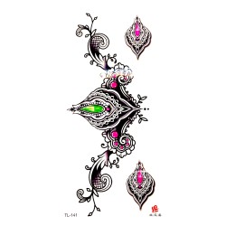 Tatuaż zmywalny Koronkowy tymczasowy Dekolt róża