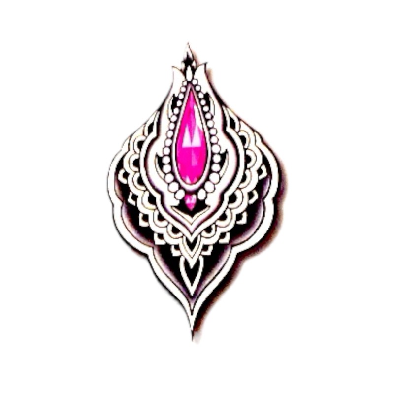 Tatuaż zmywalny Koronkowy tymczasowy Dekolt róża