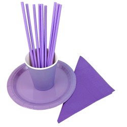 Fioletowe kubeczki papierowe 6szt.
