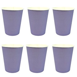 Zestaw imprezowy Fioletowe Kubeczki Talerzyki papierowe Lawendowe