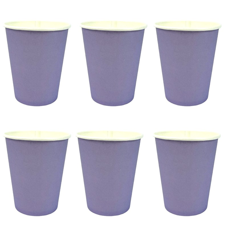 Zestaw imprezowy Fioletowe Kubeczki Talerzyki papierowe Lawendowe