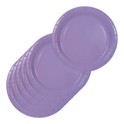 Zestaw imprezowy Fioletowe Kubeczki Talerzyki papierowe Lawendowe