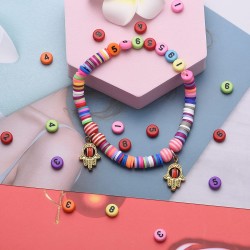 Koraliki 6mm różowe kółka