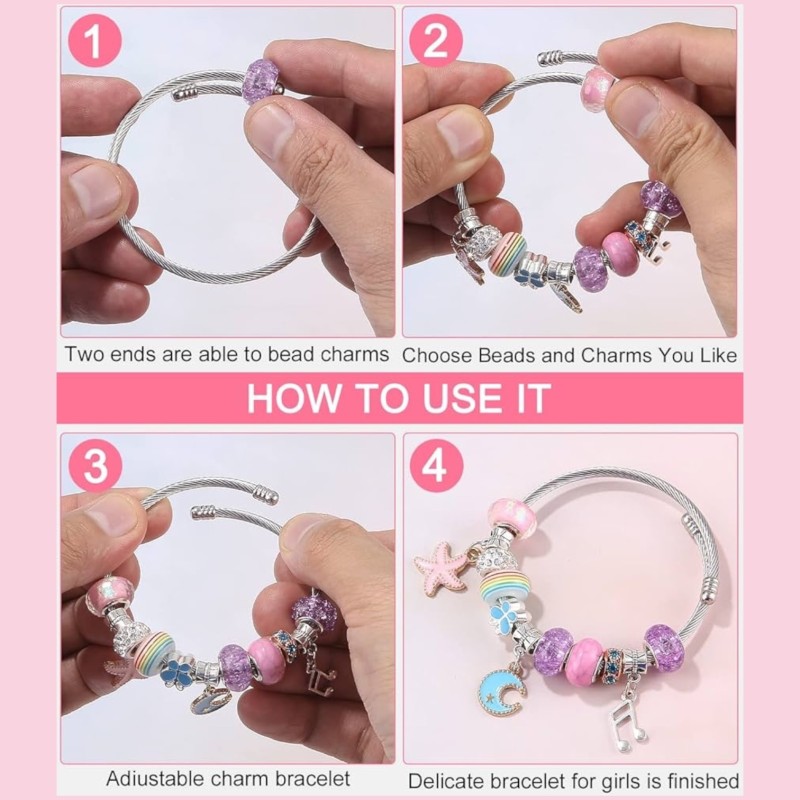 Koraliki do robienia bransoletek BOX Unicorn