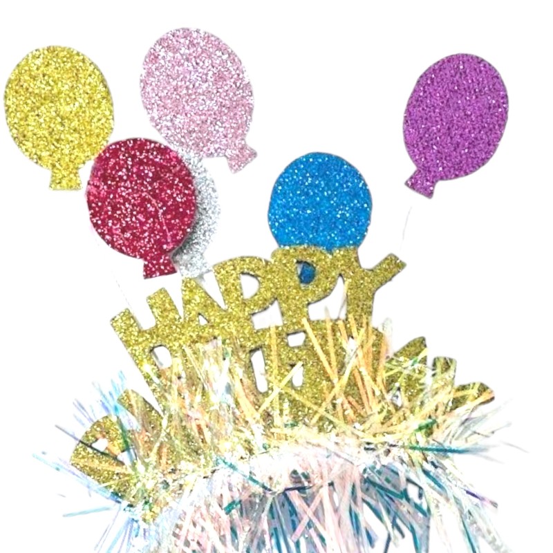 Opaska urodzinowa z balonikami Happy Birthday