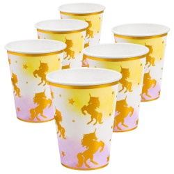Zestaw Kubeczki Talerzyki papierowe jednorożec unicorn