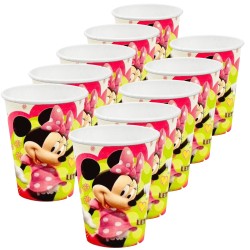 Myszka Minnie Zestaw talerzyki kubeczki trąbki papierowe 36 szt.