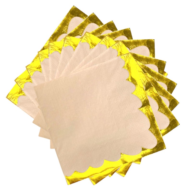 Serwetki Papierowe Kremowe Złoty Retro 10 szt.
