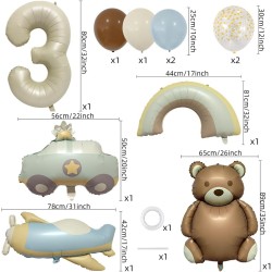 Zestaw Miś pastel retro boho