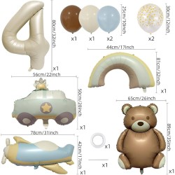 Zestaw Miś pastel retro boho