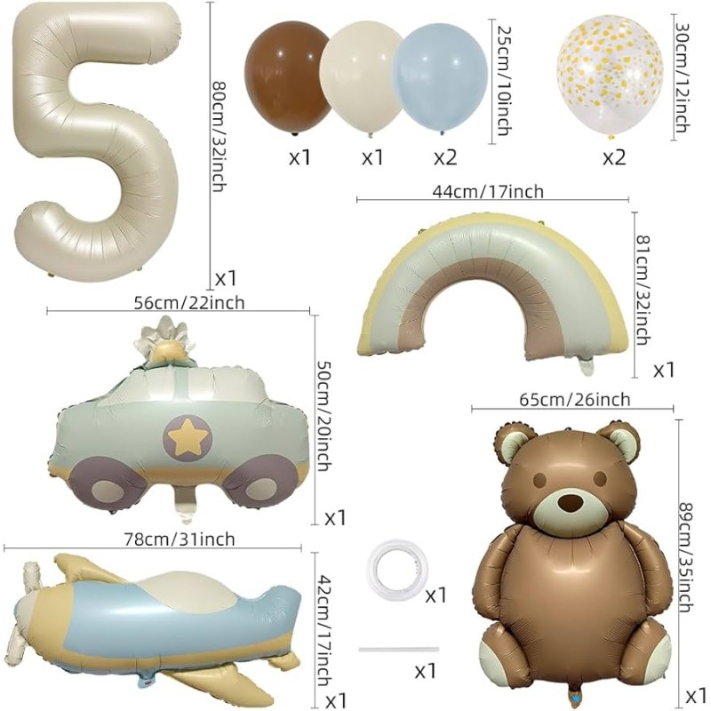 Zestaw Miś pastel retro boho