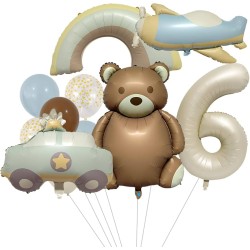 Zestaw Miś pastel retro boho