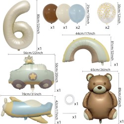 Zestaw Miś pastel retro boho