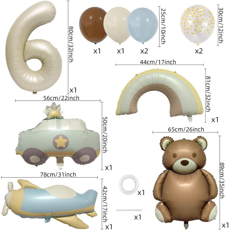 Zestaw Miś pastel retro boho