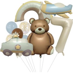 Zestaw Miś pastel retro boho