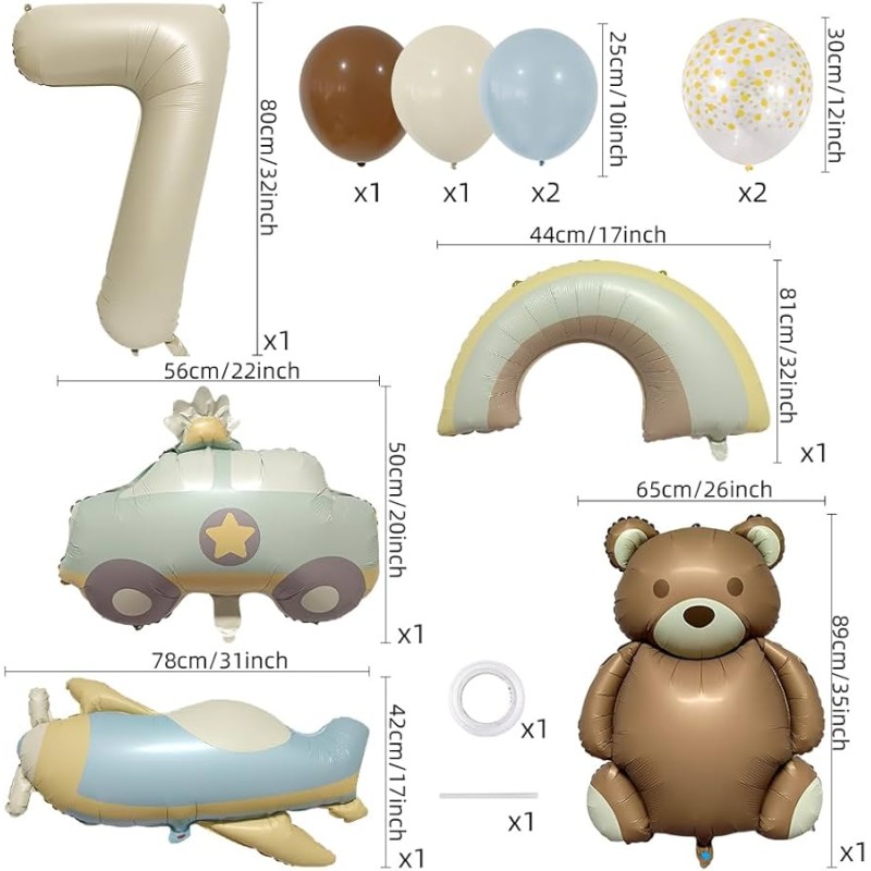 Zestaw Miś pastel retro boho