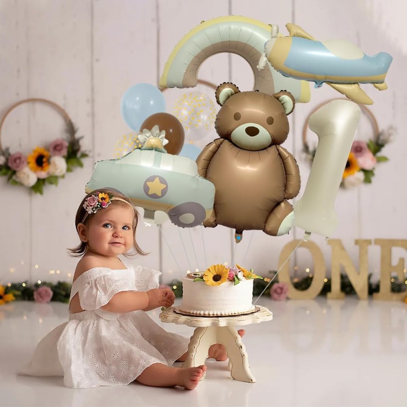 Zestaw Miś pastel retro boho