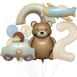 Zestaw Miś pastel retro boho