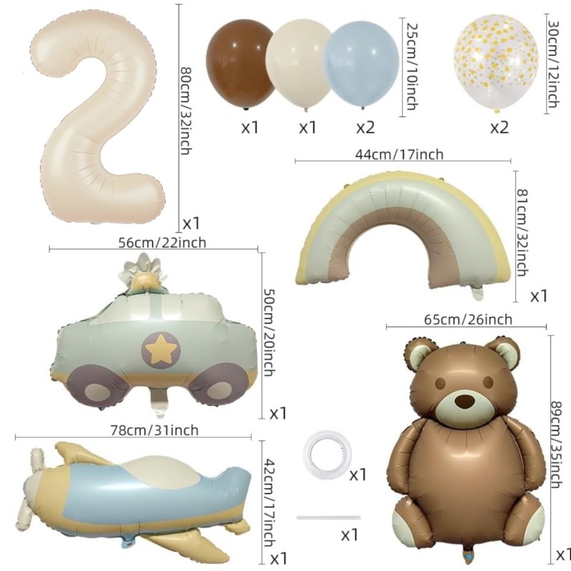 Zestaw Miś pastel retro boho