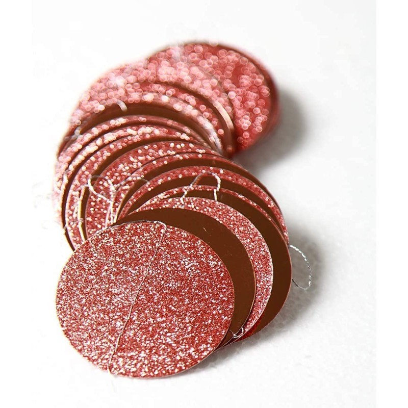 Girlanda 4m złoty róż papierowe kółka brokatowe konfetti Rose Gold 3D