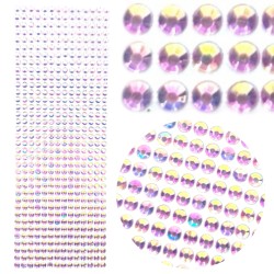 Naklejki Kryształki 504 szt. 5mm Hologramowe