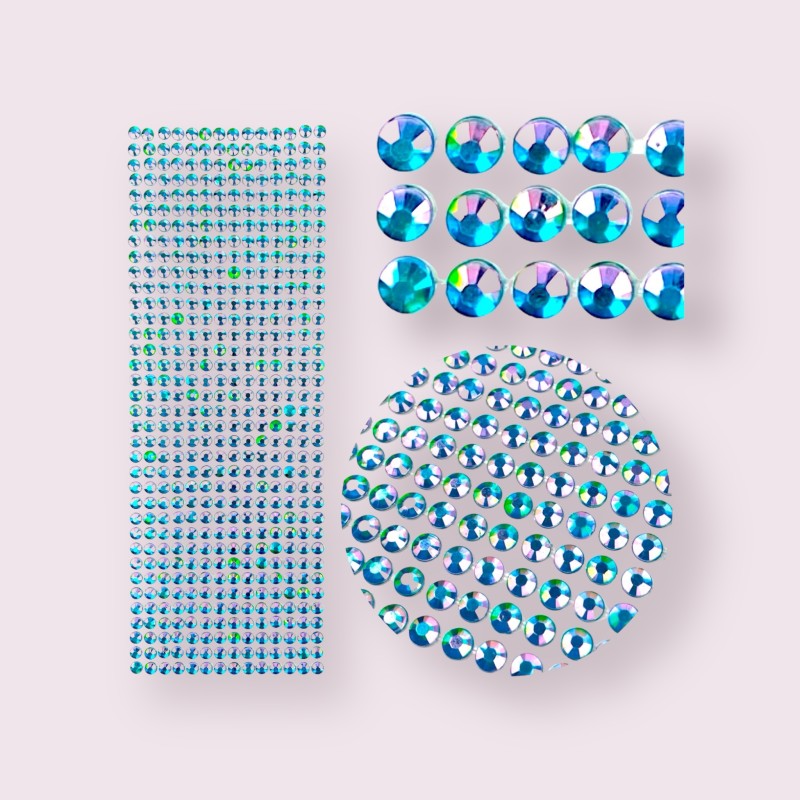Naklejki Kryształki 504 szt. 5mm Hologramowe